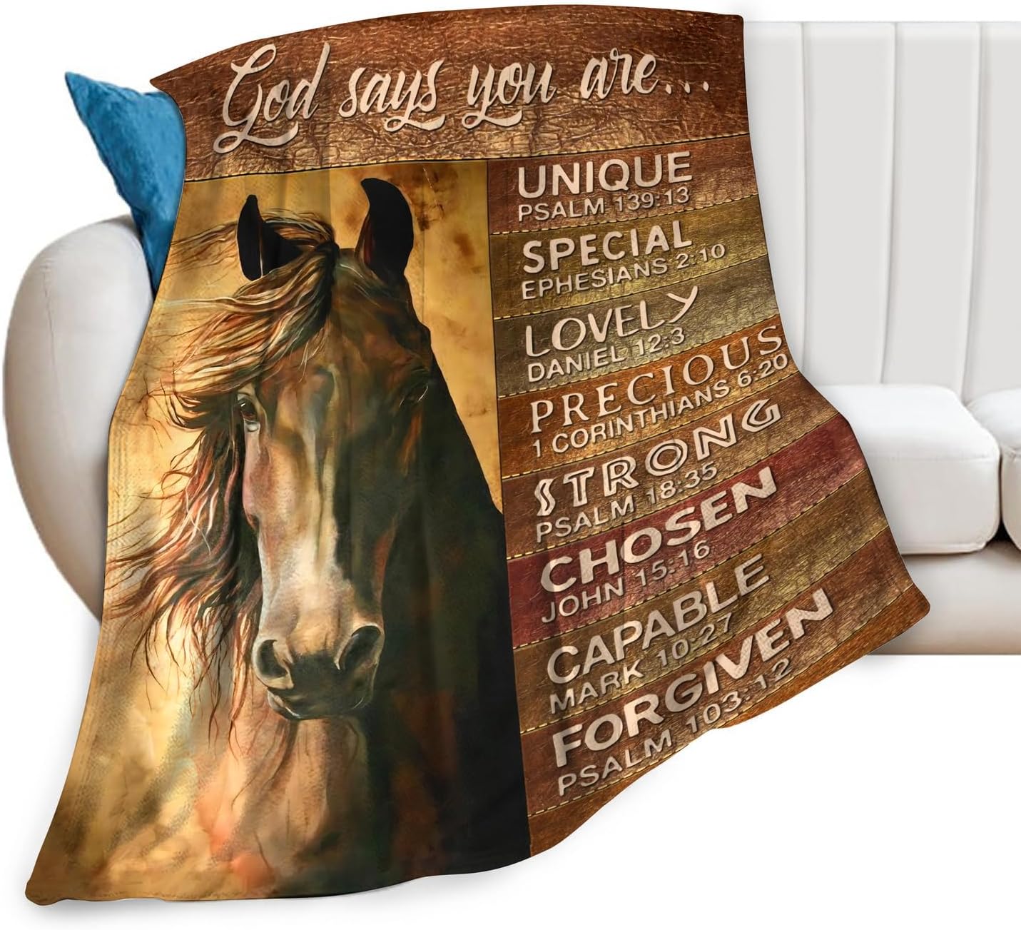 Horse Blanket Horse Gifts for Girls Women Men Horse Throw Blanket for Kids Adults