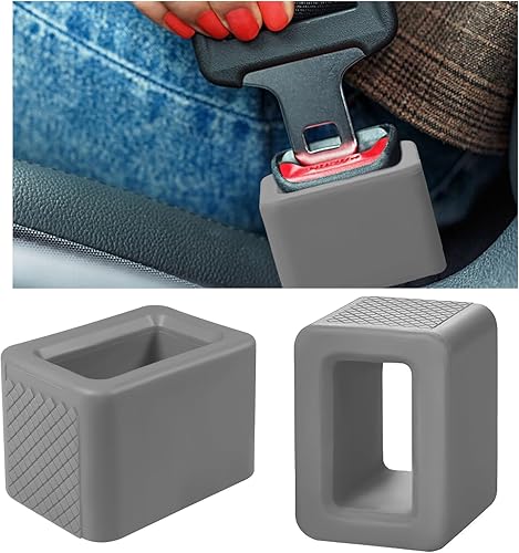 Miniatura 11 de 2 piezas de soporte para hebilla de cinturón de seguridad, hebilla de silicona que eleva el cinturón de seguridad para facilitar el acceso, las