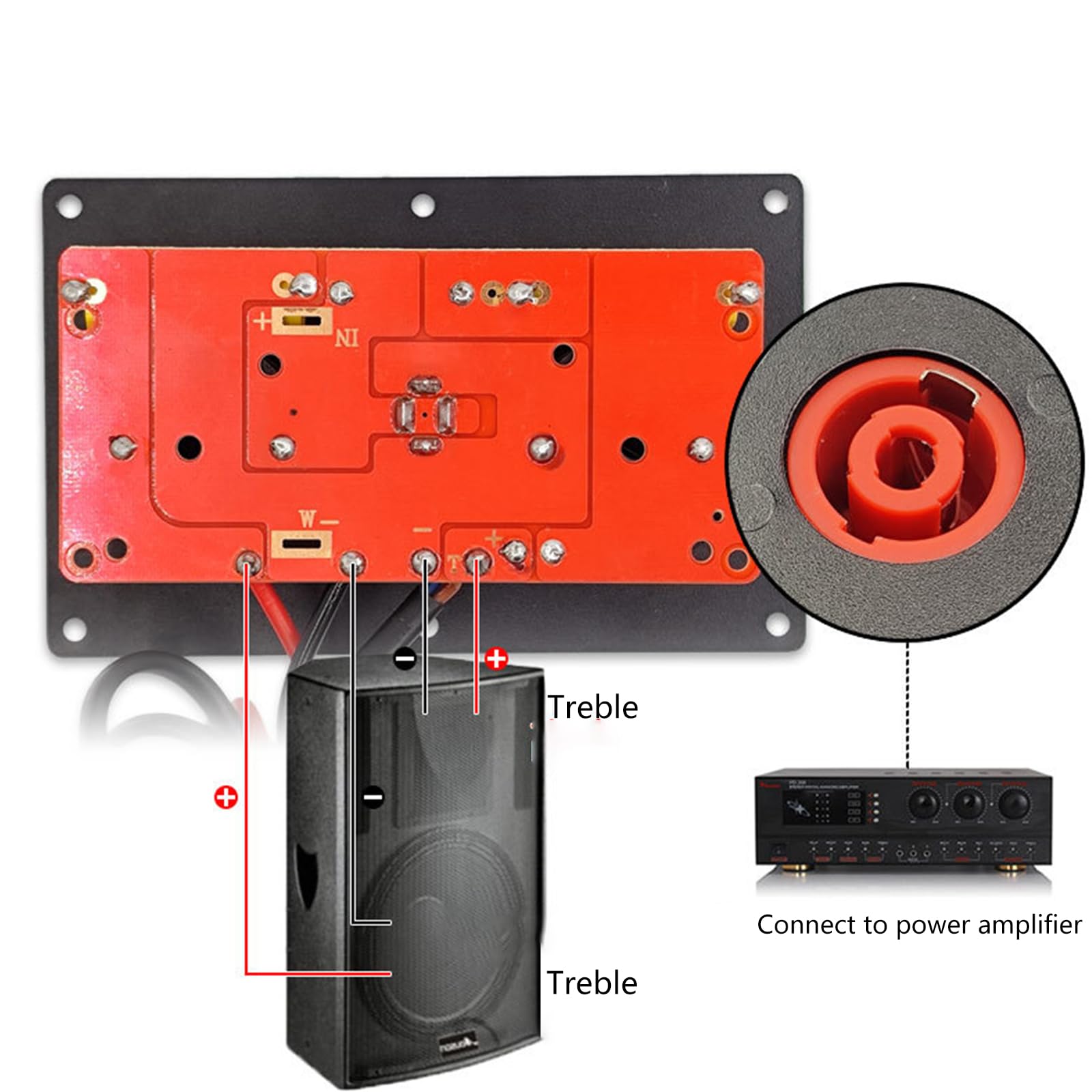 Filtre Haut-Parleur 2 Voies 350W - Séparateur Fréquence Réglable DIY