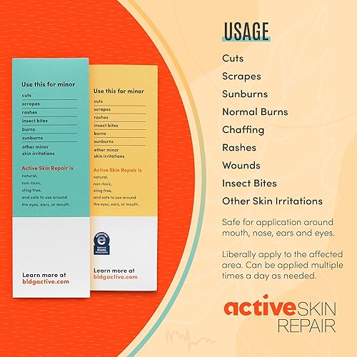 Miniatura 7 de Reparación activa de la piel  Hidrogel curativo natural y no tóxico y spray antiséptico para cortes menores, rasguños, erupciones, quemaduras