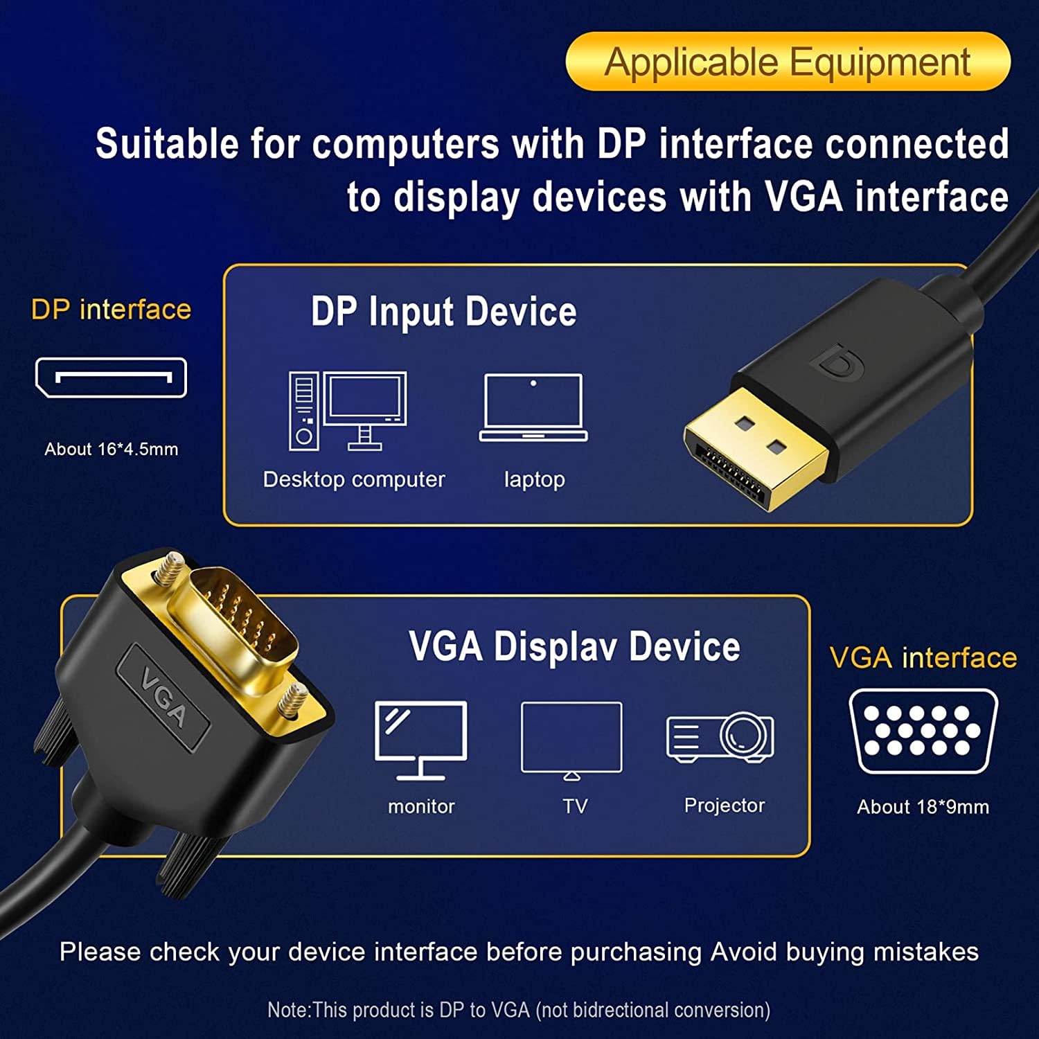 Cavo Adattatore Mini DisplayPort A HDMI 6 Piedi – Per Dell, HP, Lenovo, Macbook, Surface - Foto 3