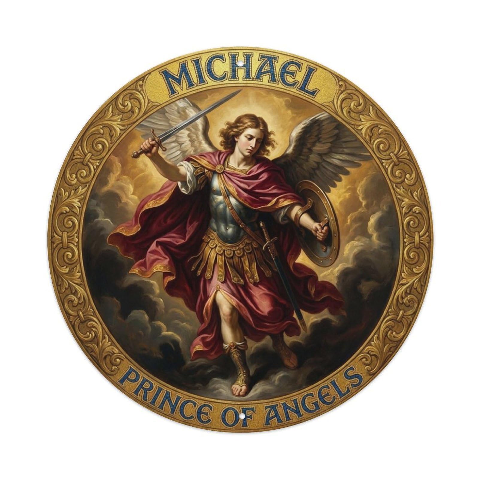 Guardian Prince of Angels St Michael Archangel Metal Tin Sign