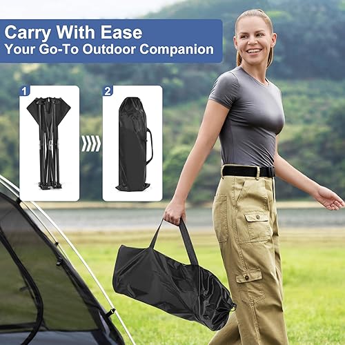 Miniatura 2 de Taburete plegable de camping para adultos, pequeño taburete de campamento portátil ligero, mini silla plegable de pesca, taburete portátil para pie