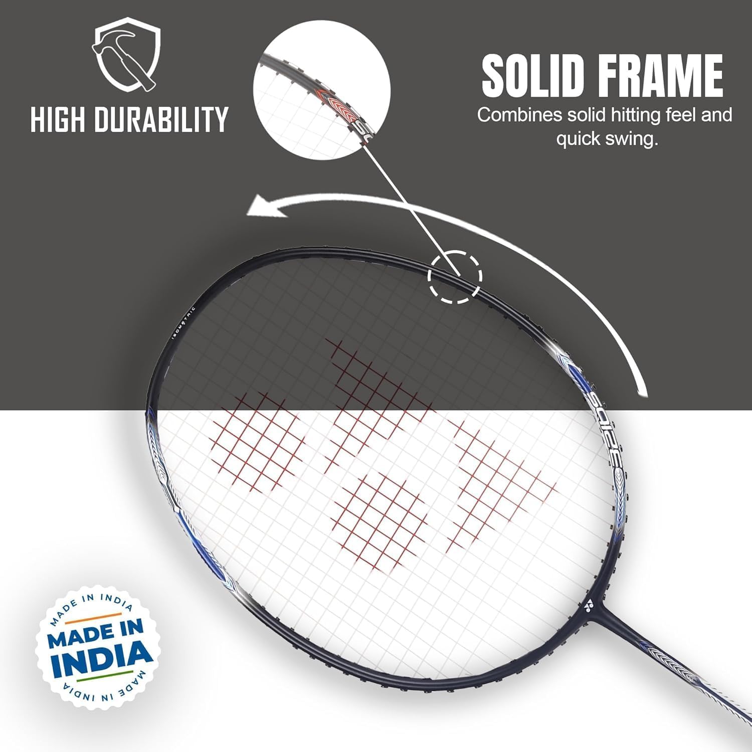 Yonex Astrox Attack 9 - Raqueta de bádminton, color negro — view 6
