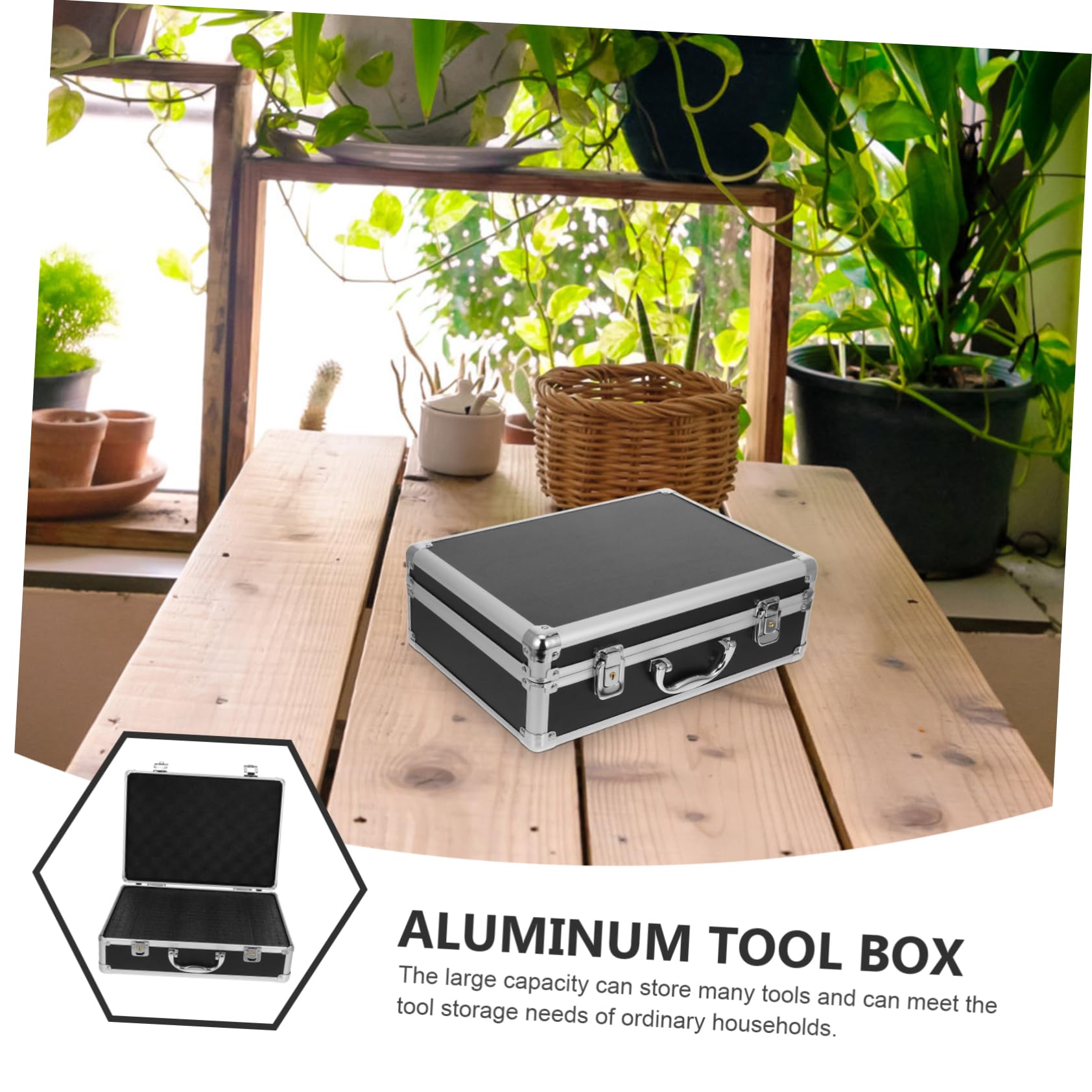 VILLCASE Valigetta Portautensili in Lega Di Alluminio Serratura Scatola Portatile in Alluminio Per Custodia Strumenti e Audio Multiuso Per Trasporto e Organizzazione