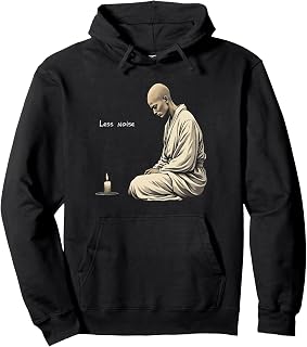 Less Noise Monk Mode Social Media Detox Zen Pullover Hoodie