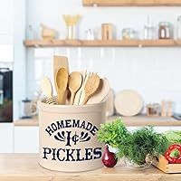 Vista 5 de Clarus Crystal Tarro de pepinillos como se ve en el programa Friends in Monica's Kitchen - Soporte para utensilios de cocina de 2 galones. 2