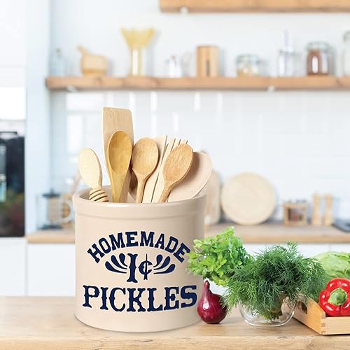 Miniatura 5 de Clarus Crystal Tarro de pepinillos como se ve en el programa Friends in Monica's Kitchen - Soporte para utensilios de cocina de 2 galones. 2