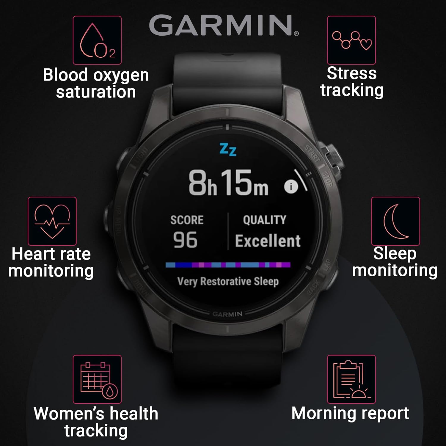Wearable4U - Garmin Epix Pro Gen 2 Sapphire: Titanium 42 mm Smartwatch|AMOLED Up to 10 Days Battery Life, Multisport & Outdoor GPS Watch with Flashlights & Gift Bundle