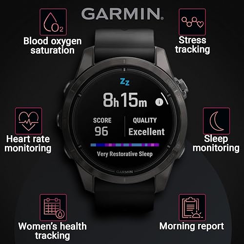 Miniatura 4 de Wearable4U - Garmin Epix Pro Gen 2 Standard Edition 1.850 in Smartwatch AMOLED Hasta 16 días de duración de la batería, reloj GPS multideporte y
