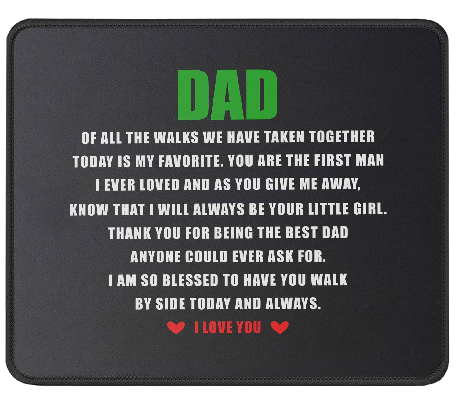 Dad of All The Walks We Have Taken Together Funny Mouse Pad - Father Gifts - Best Dad Gift from Daughter, Son - Dad Birthday Gift - Gifts for Grandpa Mouse Mat 9.5 Inch
