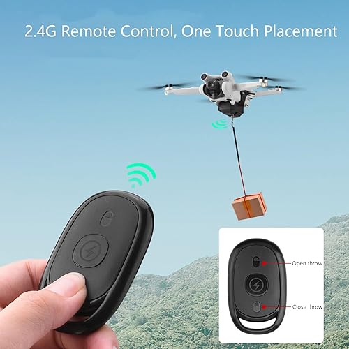 Miniatura 2 de Sistema Airdrop compatible con DJI Mini 4 Pro/Mini 3/Mini 3 Pro/Mini 2/Mini SE Drone Payload Dropper Release Dropper System Delivery Transport