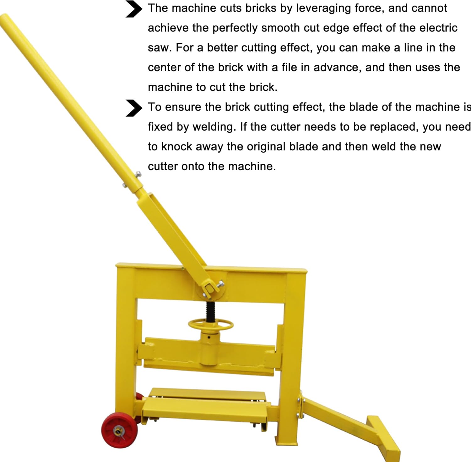 Paving Block Splitter Brick Cutter Manual Paving Block Cutter Brick Stone Cutting Tool with Wheels Pavers Tool for Stone Splitting
