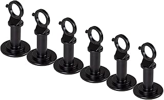 A&F Rod DÃ©cor - 1 inch Industrial Pipe Wall/Ceiling Single Bracket (Set of 6) - Black