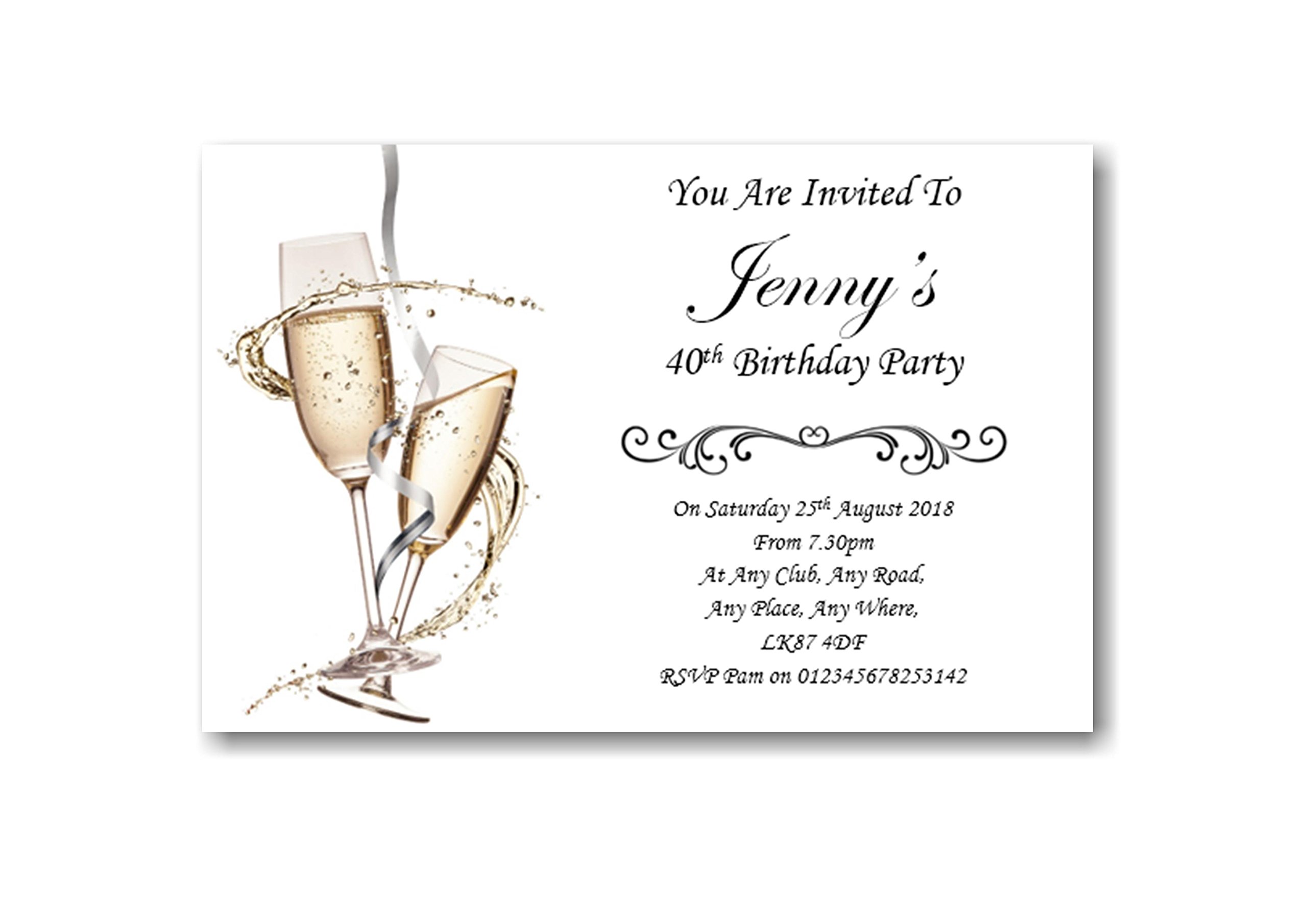 Bespoke Candy DelightsPersonalised Beautiful Birthday Party Invitations, Invites, 16th 18th 21st 30th 40th 50th 60th 70th 80th Any age Can Be DoneRef BD31 (90)