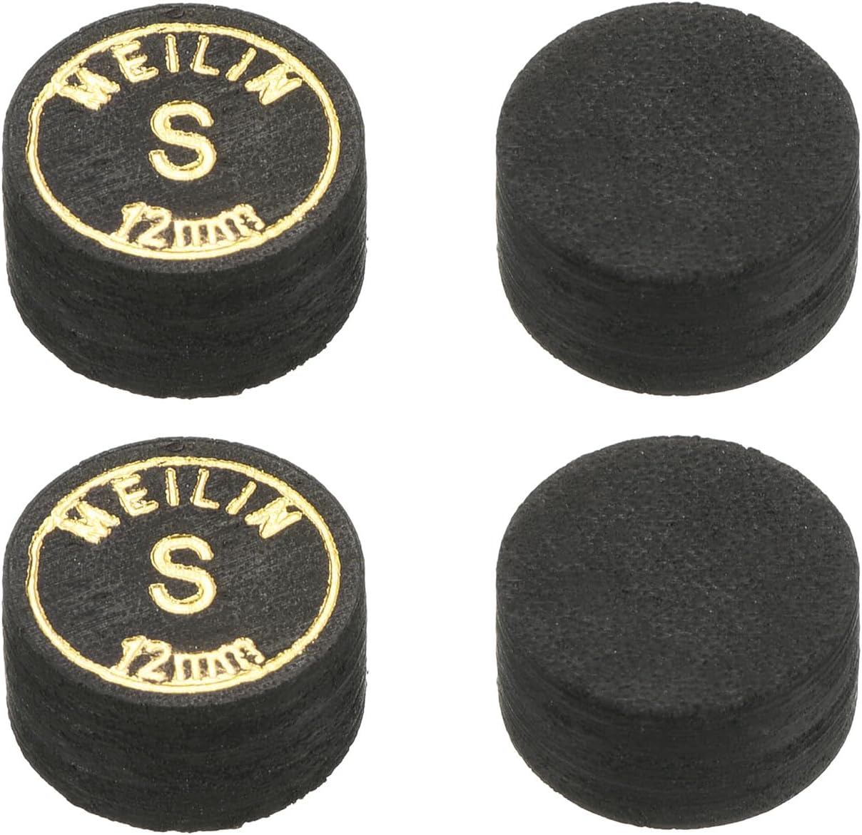 M METERXITY 4 Pack Pool Cue Tips Laminated Billiard Cue Tips, Soft Multiple Layer Faux Leather
