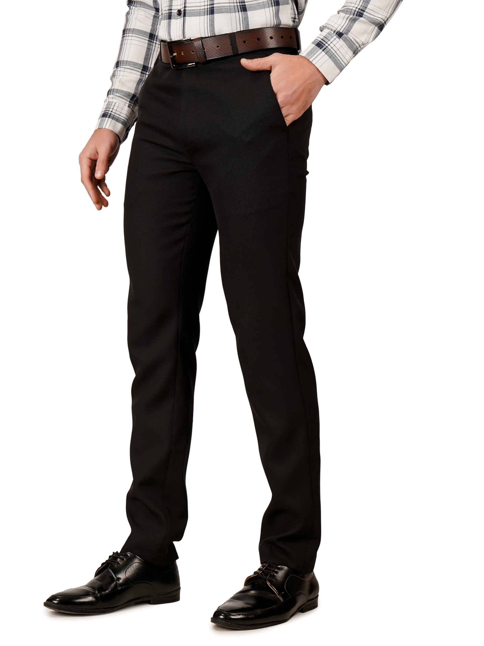 dmd clothing Men's Formal Wrinkle-Free Trousers | Slim Polo Fit | Polycotton Express Mattee| Premium Formal Wear for Mens | Office Fits for Men-picture-22