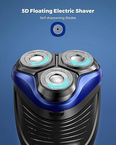 Miniatura 8 de GLAKER Maquinilla de afeitar eléctrica para hombres  Afeitadora inalámbrica para hombre con recortadora emergente, IPX6 impermeable, para húmedo y