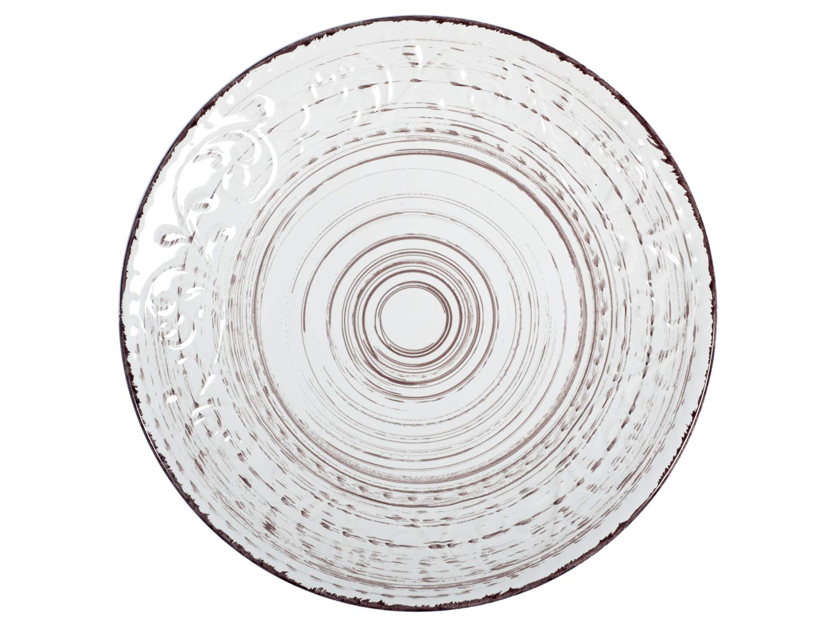 H&H Courtyard Juego 6 Platos Lllanos Blancos 27,5 Cm