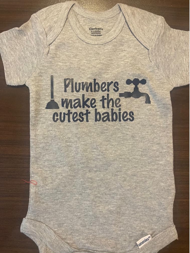 Plumbers baby onesie ® funny one piece infant bodysuit shower gift daddy