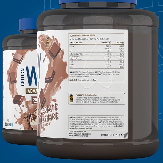 Applied Nutrition Critical Whey Chocolate Milkshake, 2kg