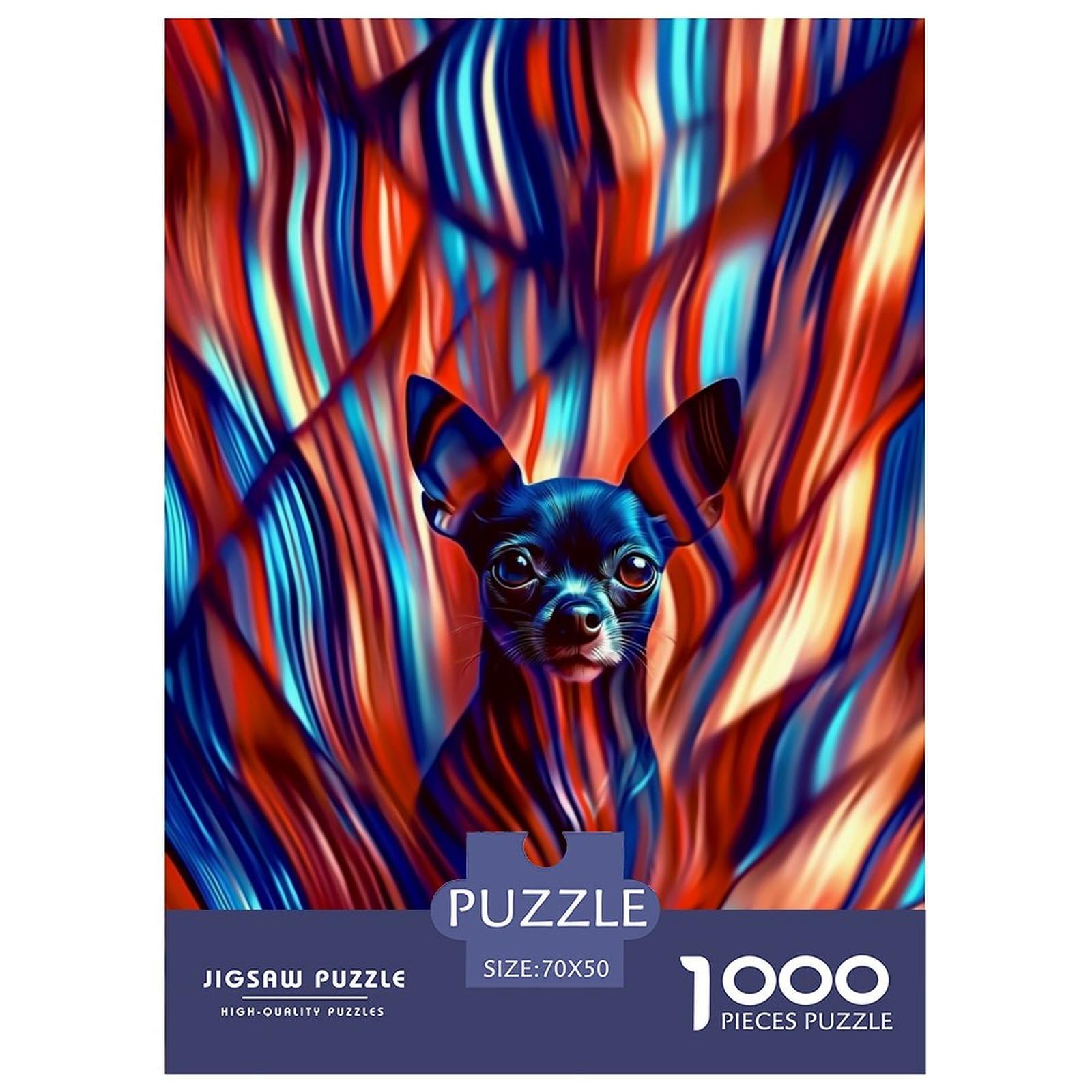 Miniature Pinscher Dog Jigsaw Puzzles 1000 Piece Challenge Toy for Adults,Vibrantly - Colored Impossible Jigsaw Puzzles 1000 Pieces Educational Games Home Decoration 70x50cm/1000pcs