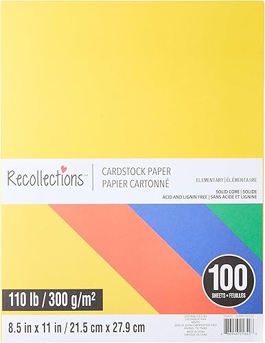 Vista 25 de Recollections - 100 hojas de papel de cartulina de 8.5 x 11 pulgadas, color crema, sin ácido ni lignina, para álbumes de recortes, artes