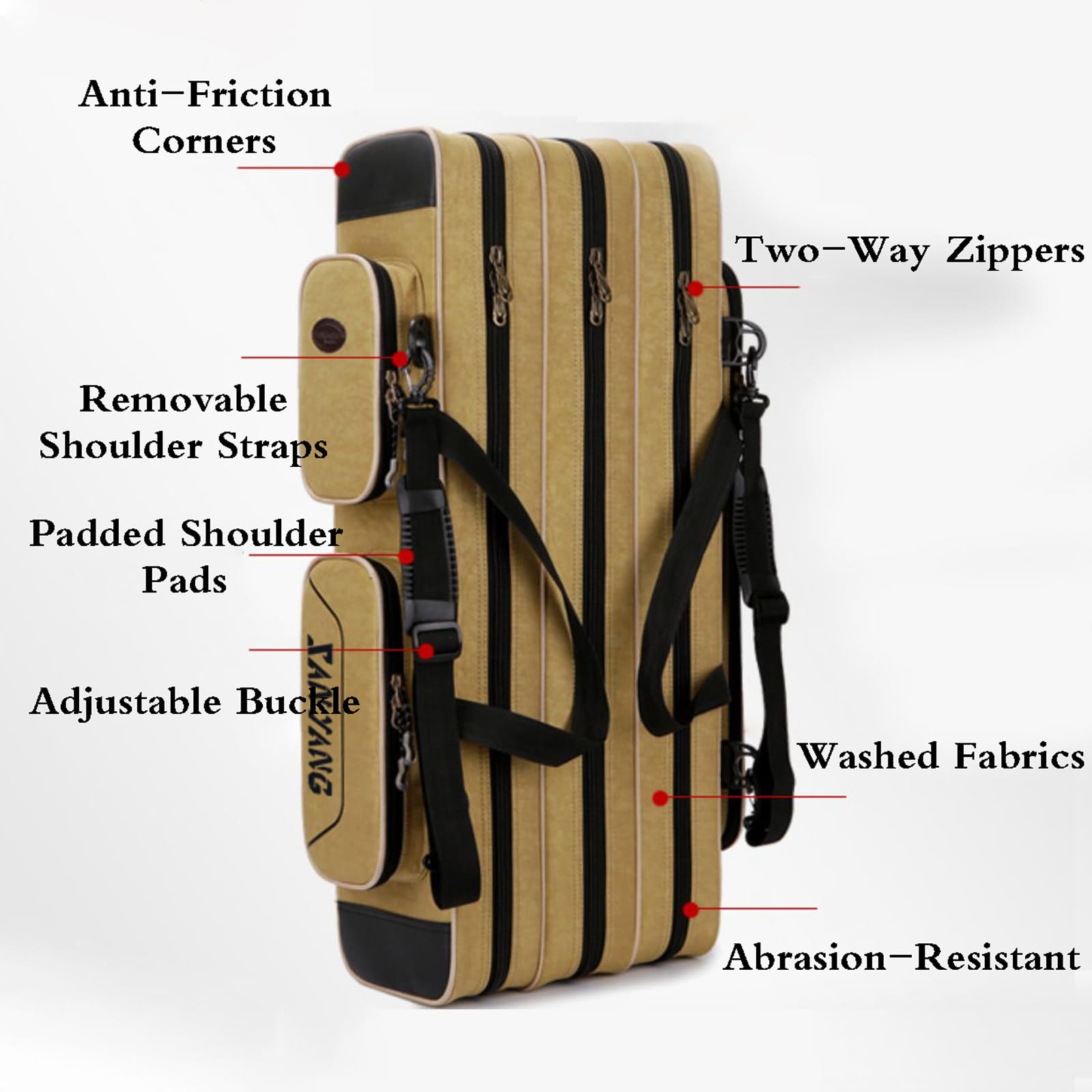 Angeltasche Rutentasche,Mehrschichtige Angelrutentasche,Rutenfutteral,Tragbare Angeltasche Rutentasche,Angelrutentasche Mit GroßEr KapazitäT,Multifunktional,FüR Angelruten,Kescher