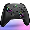Wireless Controller for Nintendo Switch 2, Controller Switch 2025 with Hall Effect Joysticks No Drift No DelayCool RGB6-Axis Precise Motion ControlDual Motor VibrationAdjustable TurboWake Up