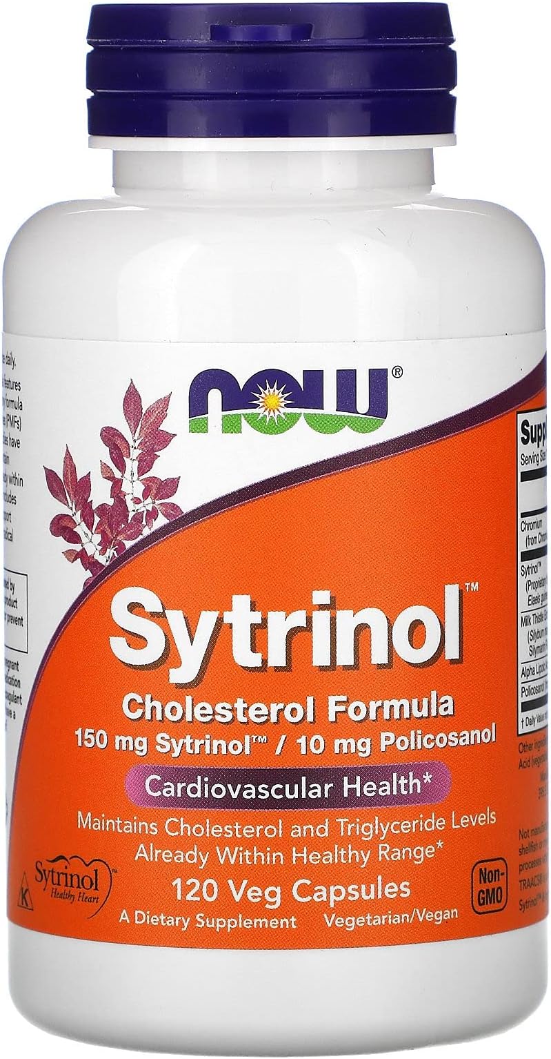 NOW Supplements, Sytrinol, Cholesterol Formula, with 150 mg Sytrinol™ and 10 mg Policosanol, 120 Veg Capsules