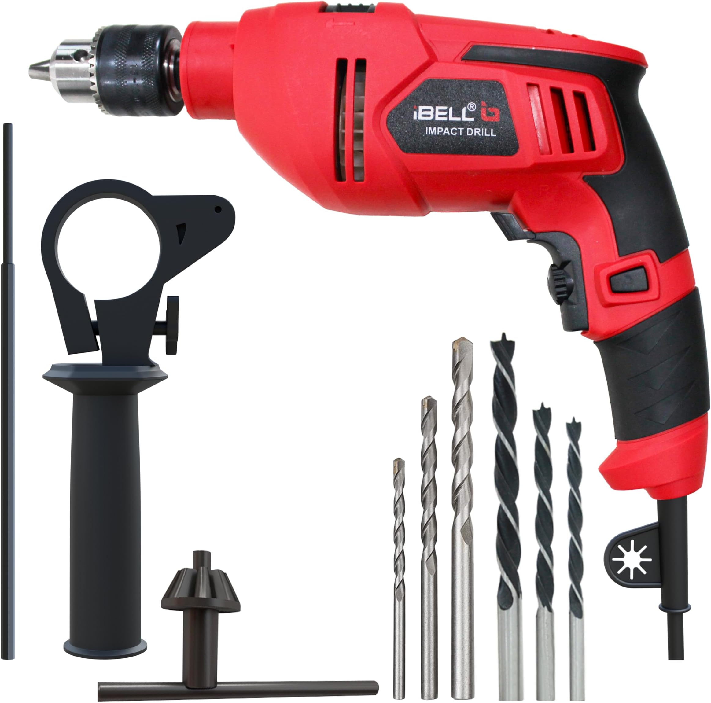 iBELL Impact Drill ID13-23, 750W, Copper Armature, Chuck 13mm manual, 0-2300 RPM, 2 mode selector, Forward/Reverse with variable speed