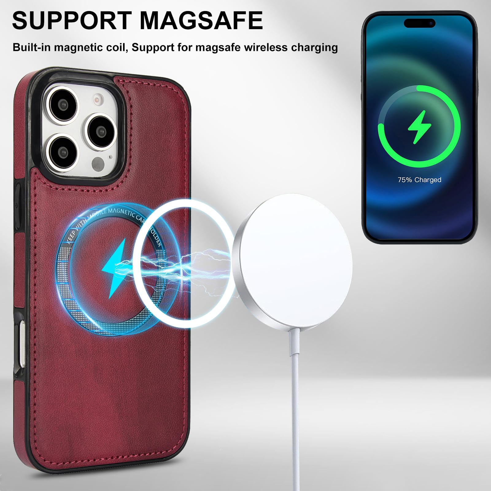 Amazon.co.jp: DMaos iPhone 13 Proケース - 取り外し可能なカード