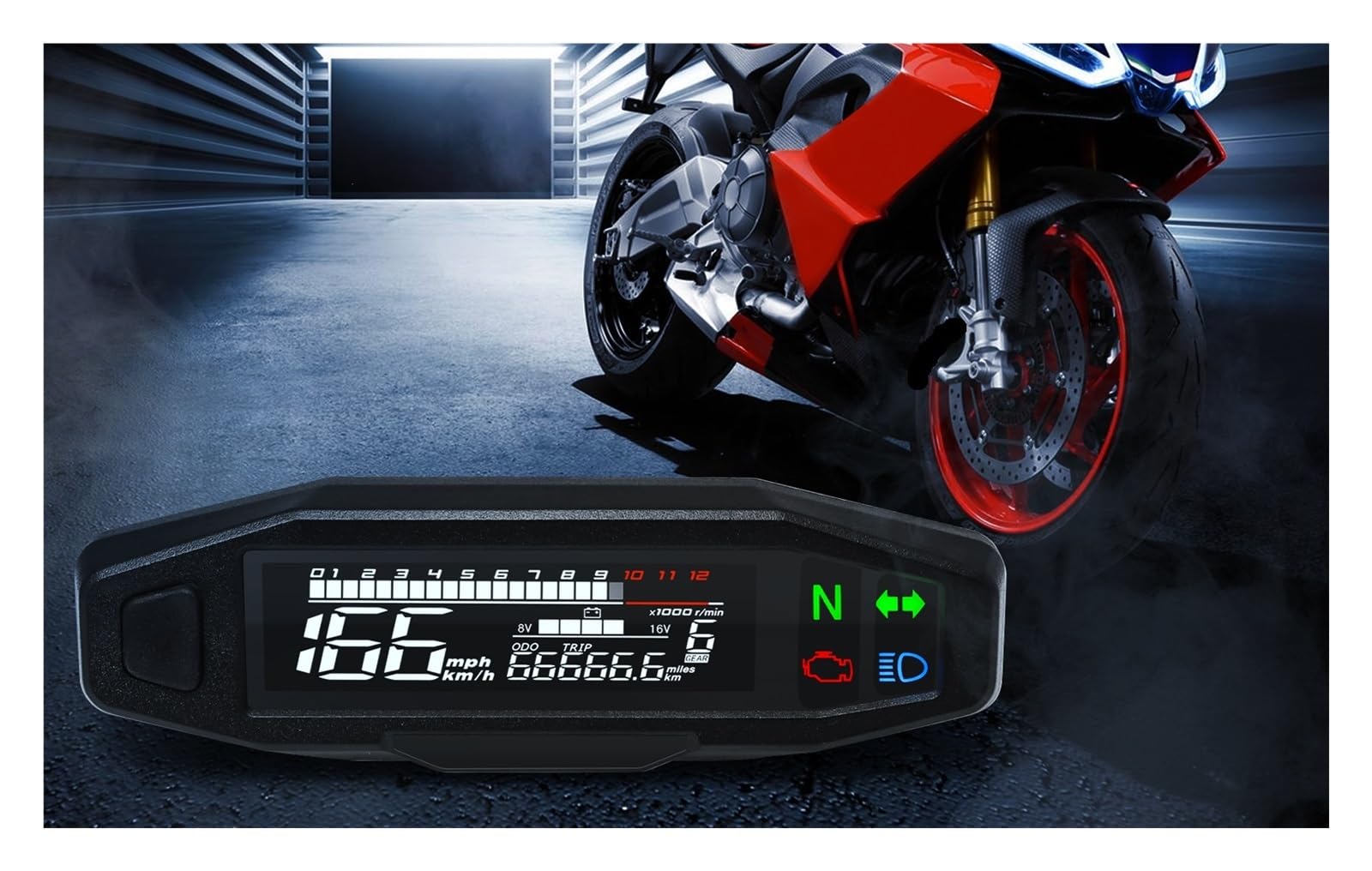 Display Tachimetro per moto Est, cruscotto digitale per