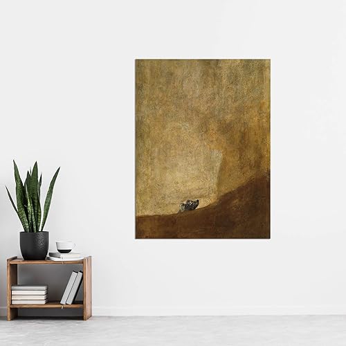 Miniatura 2 de Goya Dog Painting - Lienzo decorativo para pared, tamaño grande, XL