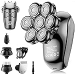 SHPAVVER Head Shavers for Bald Men: 5-in-1 Electric Razor - IPX7 Waterproof Shaving Grooming Kit for Balder - Turbo Speed & Precision Blades (Gray Black)