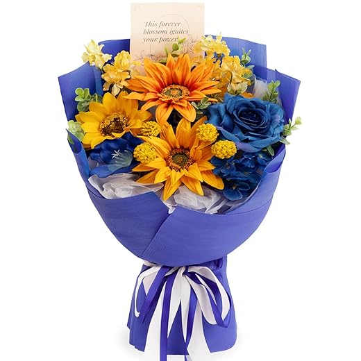 Preserved Flowers Bouquet (Sunflower and Rose) - $49.99
