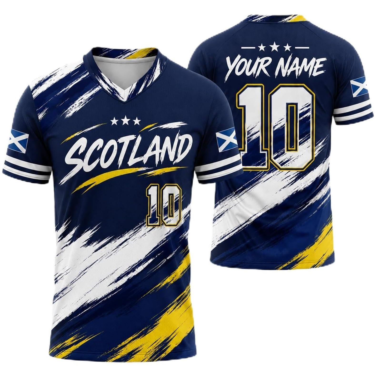 Personalised Name Number Football Shirt 2026 Men Women Youth (Scotland)