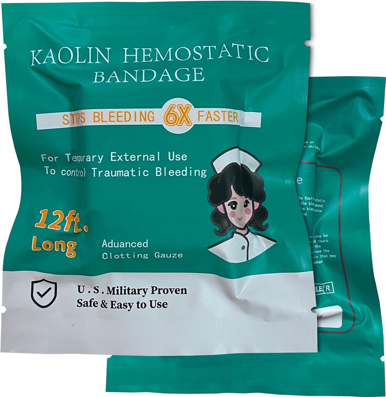 Quick Clot Gauze, First Aid Advanced Stop The Bleed Kit Combat Flexible Hemostatic Gauze-Bleed Stop Faster Wound Packing Medical,Survival Kit Supplies (3″ x 12.5′) Quick Clot Gauze, First Aid Advanced Stop The Bleed Kit Combat Flexible Hemostatic Gauze-Bleed Stop Faster Wound Packing Medical,Survival Kit Supplies (3″ x 12.5′)