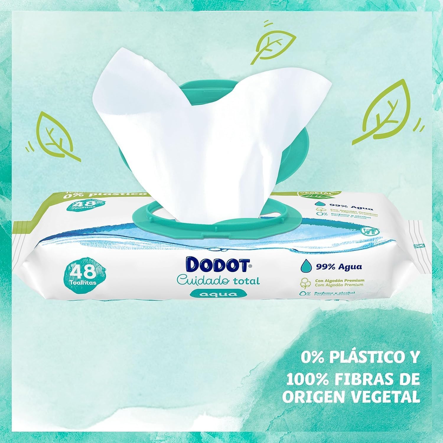 Dodot Toallitas Aqua Pure para Bebé, 1.296 Toallitas, Ayuda a restaurar el pH natural de la piel, 99% agua