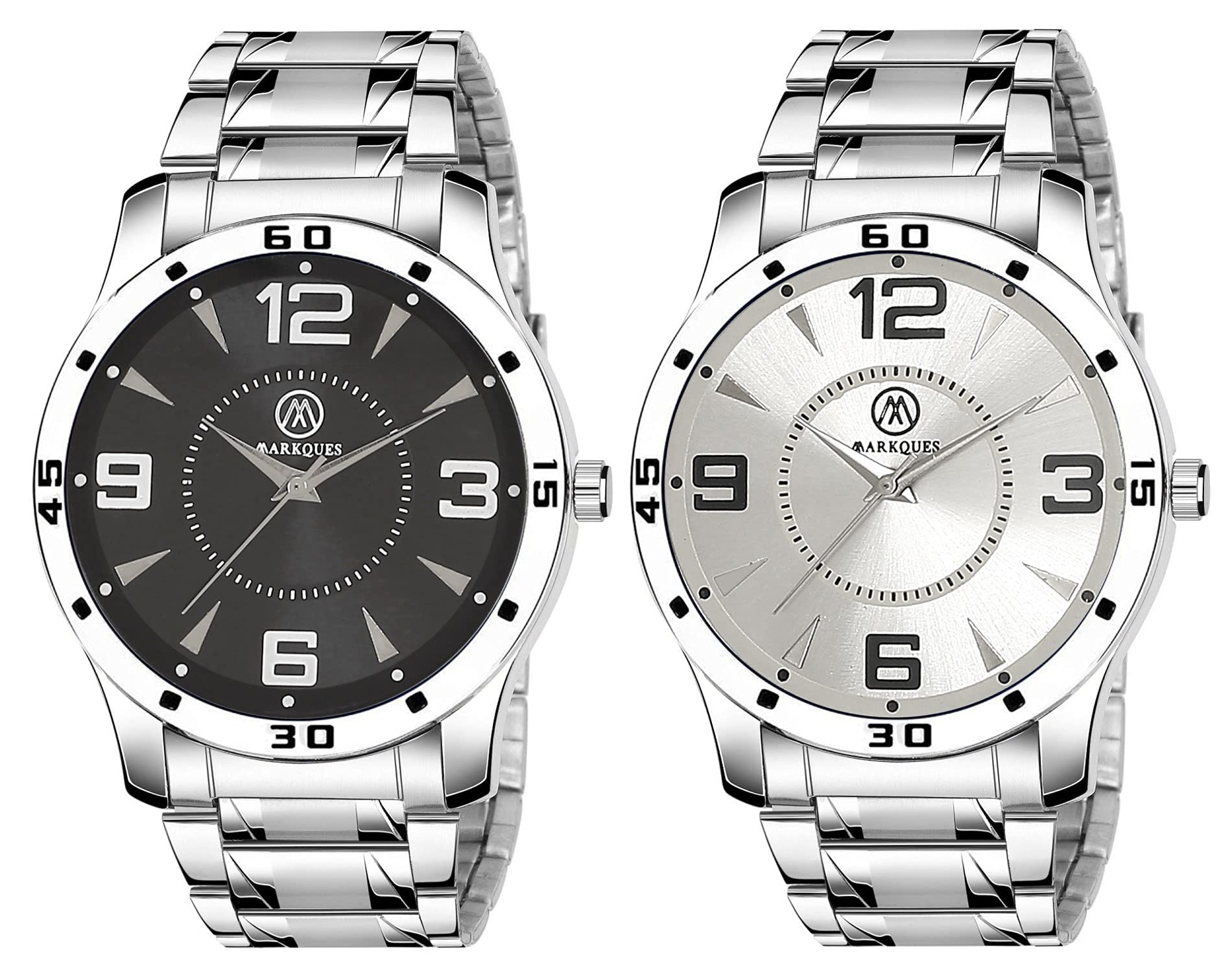 MARKQUES Bond Analog Watch for Men and Boys (Combo of Two Chain Watches) (BON-77-01-09) (B098B9RR1R) Amazon Price History, Amazon Price Tracker