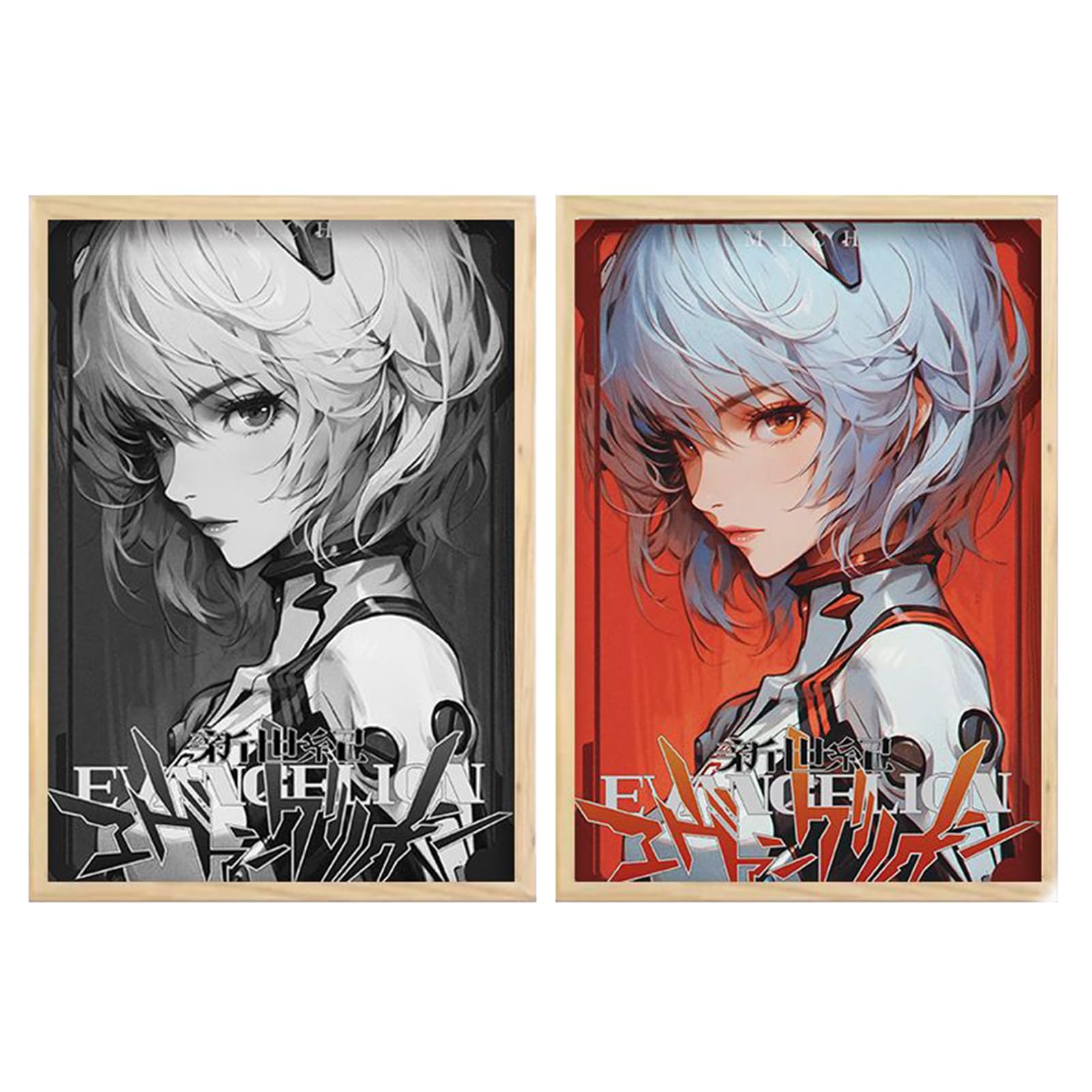 Amazon.co.jp: 新世紀エヴァンゲリオン 装飾画 LED発光絵画 22*31cm 光