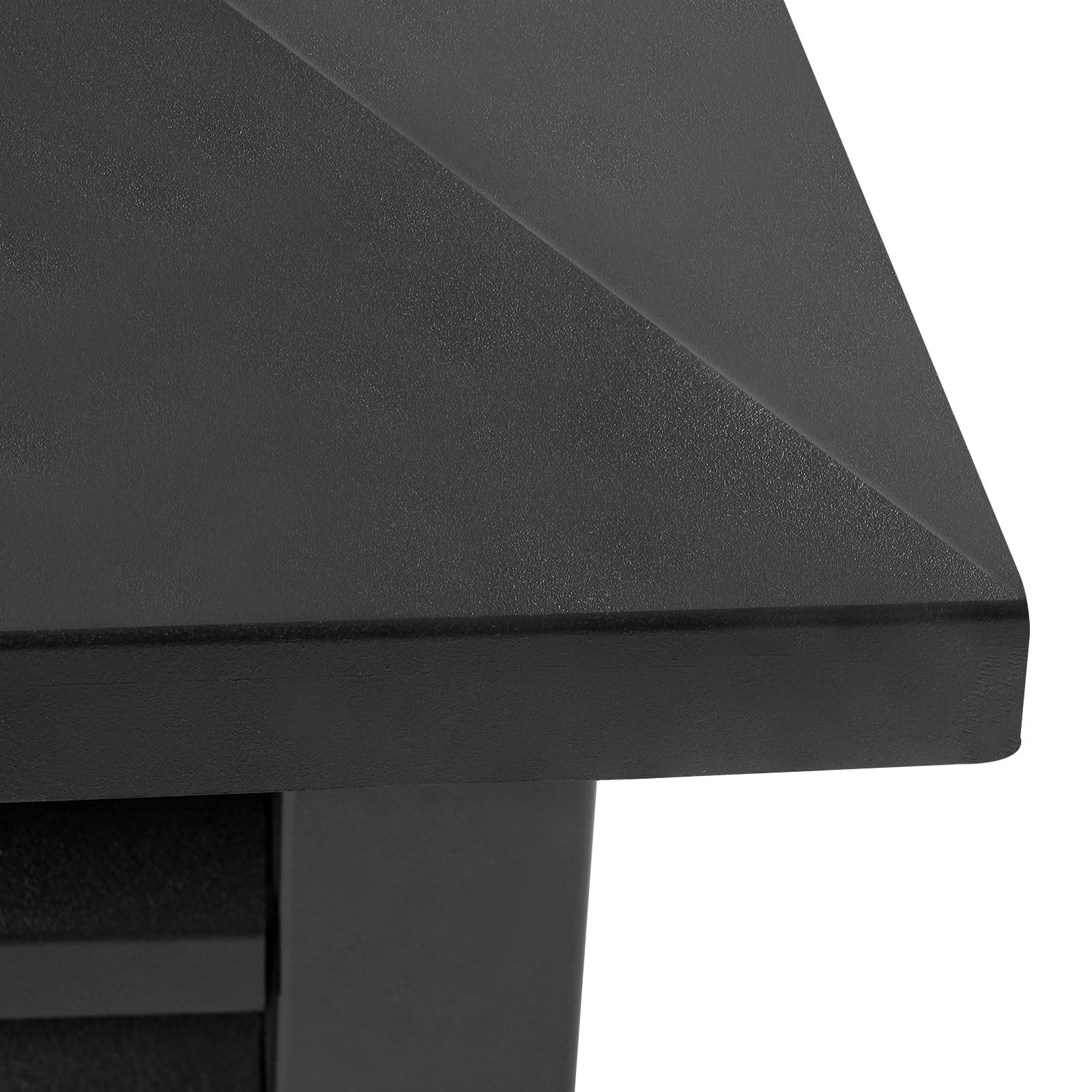 Schornsteinabdeckung, Schwarz Quadratisch, Rostfreie Kaminhaube aus Aluminium mit Lamellen, Regenhaube & Windschutz mit Vogelschutzgitter, Funkenfänger gegen Fallwinde(30cm)