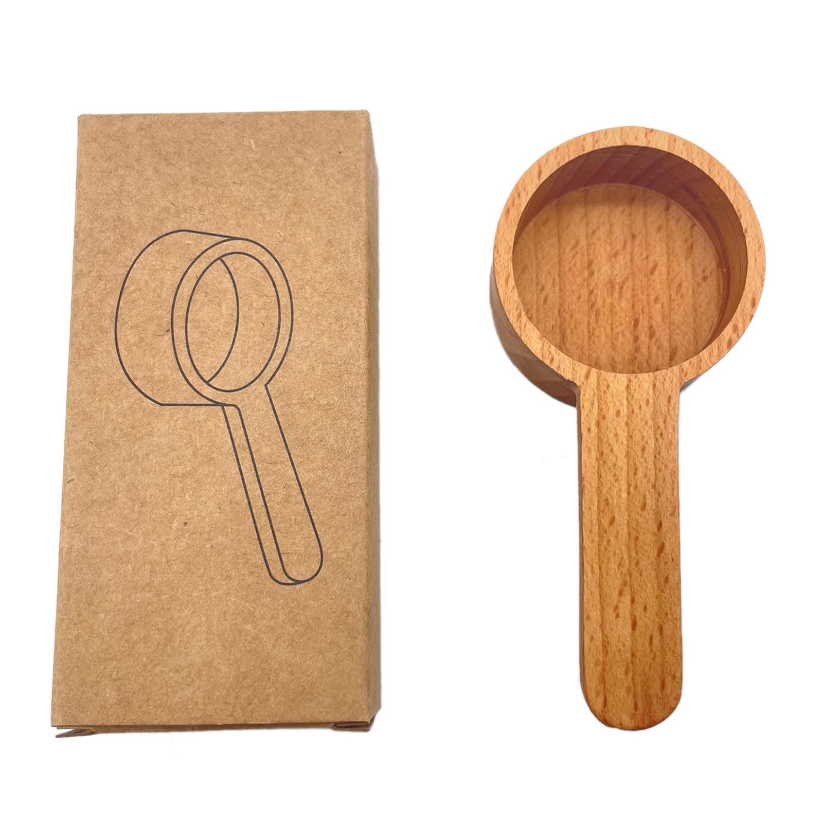 Tsophreniq Wooden Measuring Spoons Tablespoon Long/Short Handle Coffee Scoops for Ground Beans Teas Powder or Flour Long Handle Spoons for Stirring Coffee Eating Cooking
