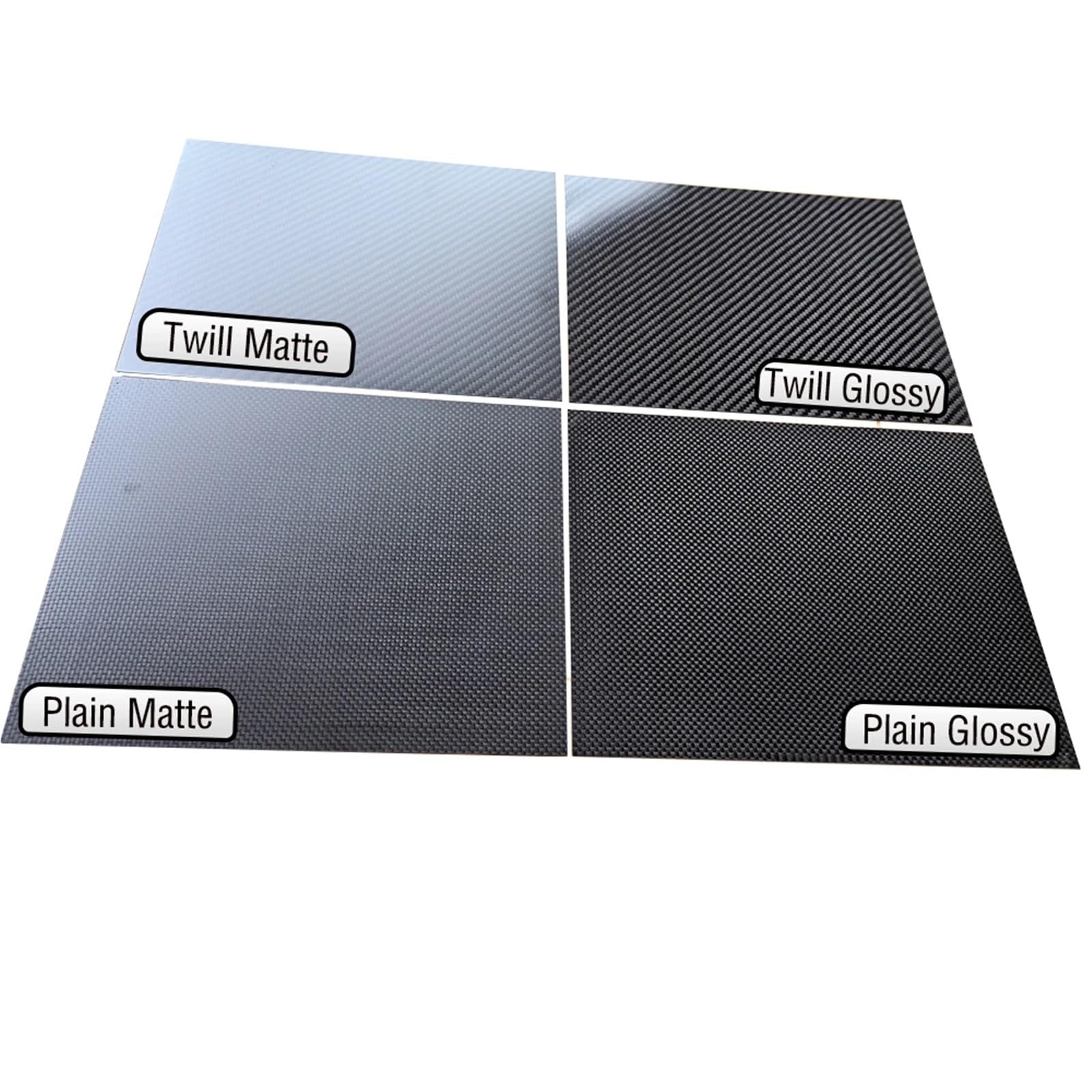 1 foglio in fibra di carbonio opaca twill 3K - 100x250 mm - Materiale leggero, resistente e adatto ai modelli (spessore 0,5 mm-5 mm)(2.5mm Twill Matte)