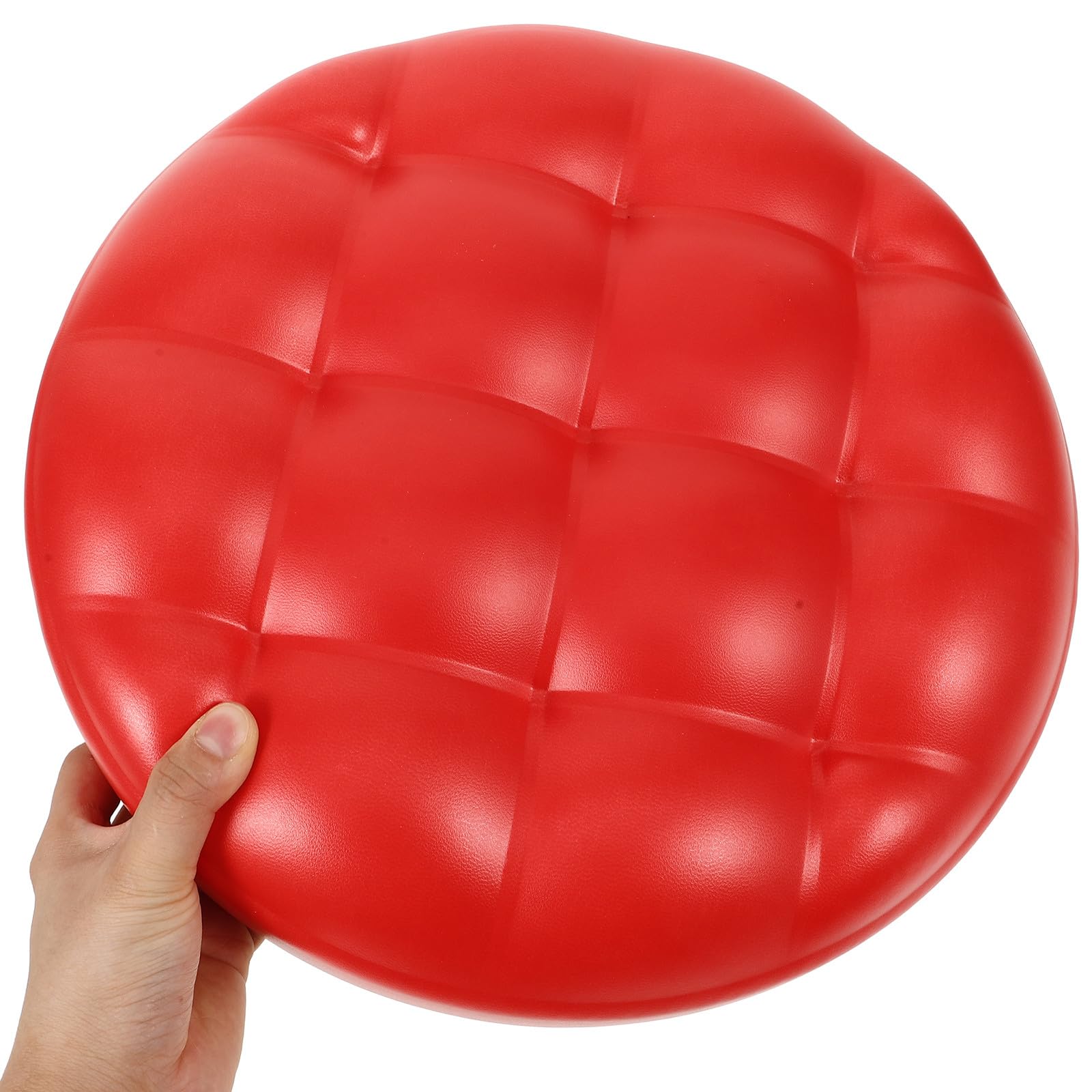 Seduta Rotonda di Ricambio per Sgabello Bar, Pelle Artificiale, Rosso