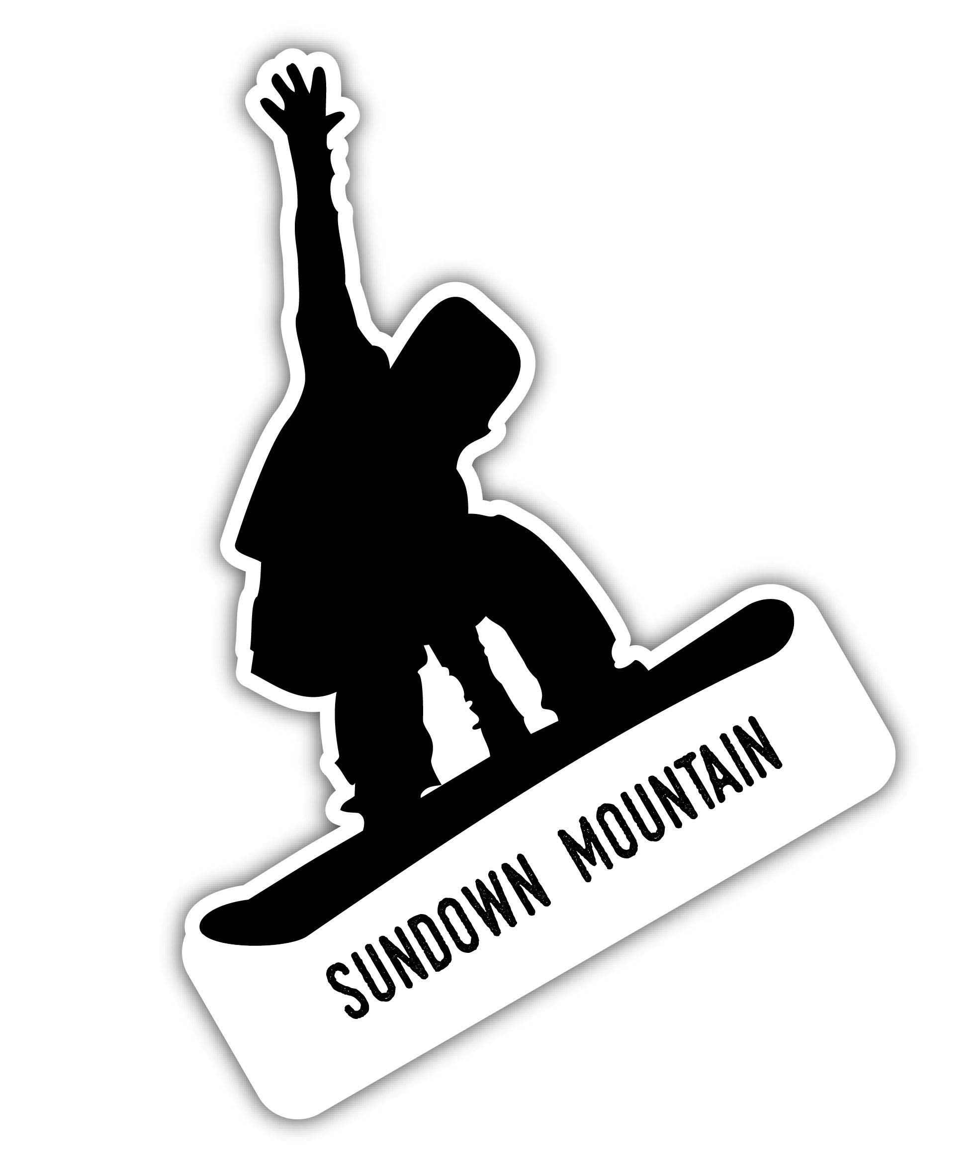 Sundown Mountain Iowa Ski Adventures Souvenir 4 Inch Fridge Magnet Board Design