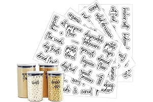 157 Pantry and Kitchen Food Organization Stickers: Durable, Water-Resistant Pantry Labels for Containers