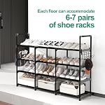 4 Tier Shoe Rack, Wide Shoe Racks,Holds 24-30 Pairs of Shoes,Shoes Rack for Closet,Show Rack