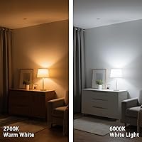 Vista 3 de Bombillas LED regulables con control remoto, base E26, regulable, 2700K-6000K, bombillas Edison vintage ST64 para lámpara, paquete de 2