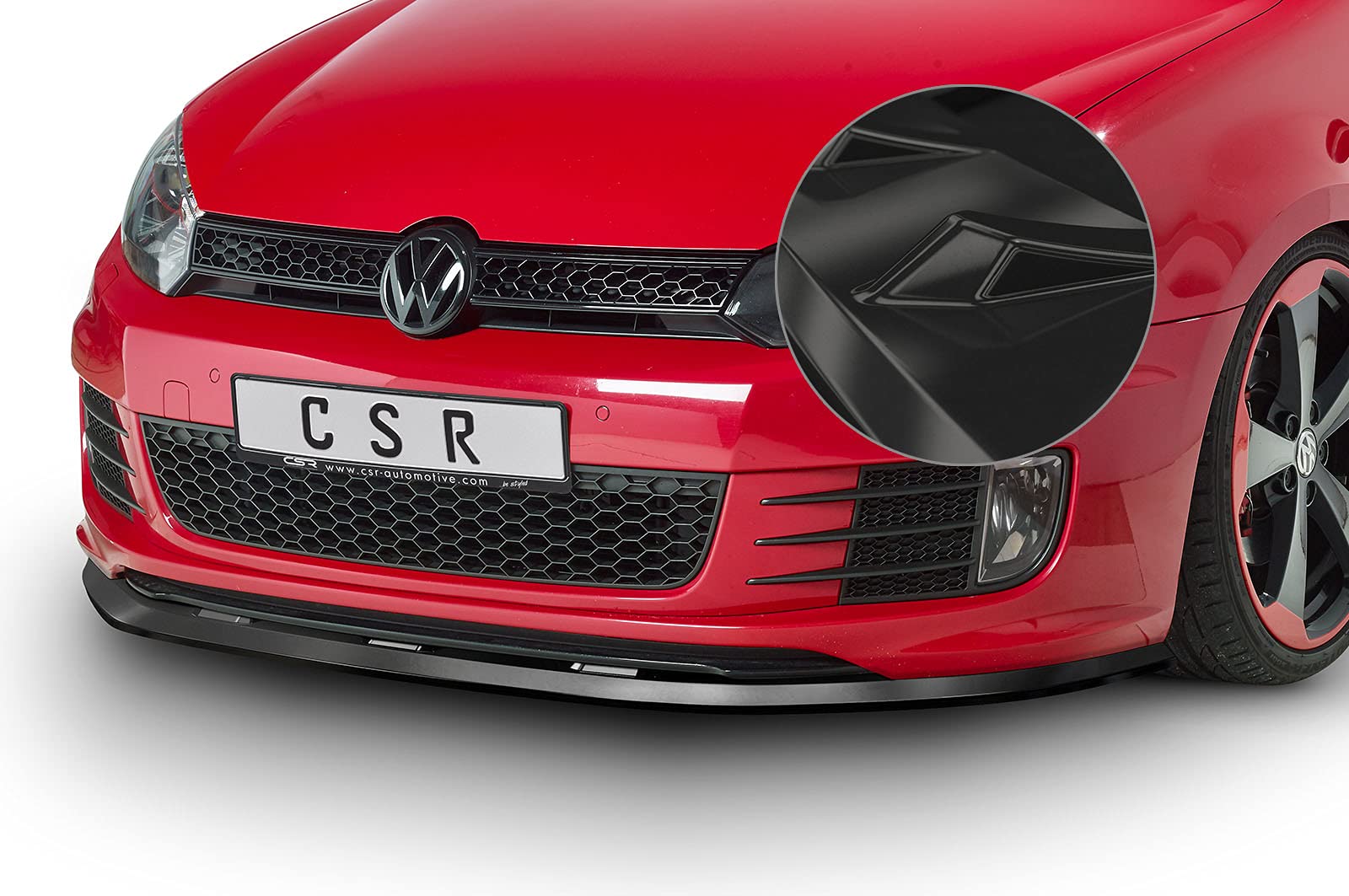 CSR-Automotive Cup-Spoilerlippe mit ABE Kompatibel mit/Ersatz für VW Golf 6 GTI/GTD CSL339-G